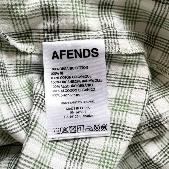 AFENDS Leo Seersucker Check Midi Dress Green White Size Small NEW NWT - Picture 5 of 9